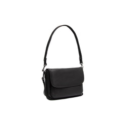 Leather Shoulder Bag Black Miloa