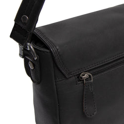 Leather Shoulder Bag Black Miloa
