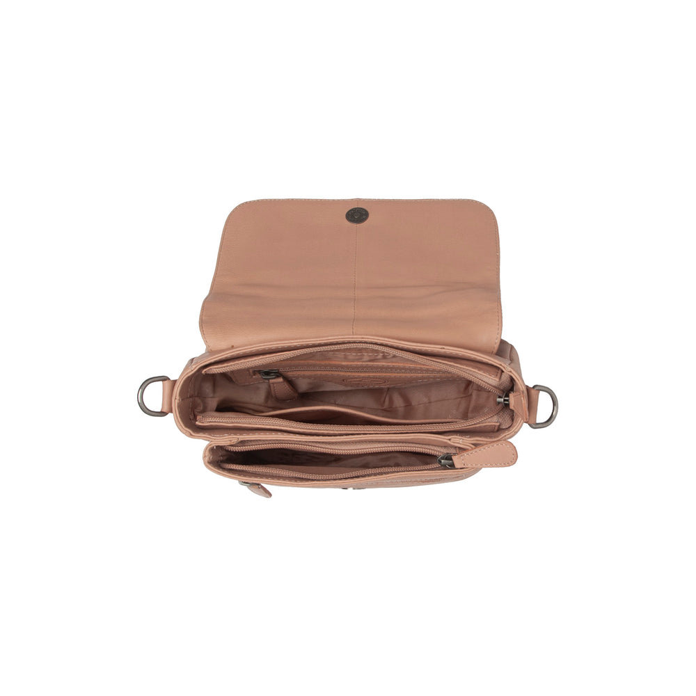 Leather Shoulder Bag Vintage Rose Miloa