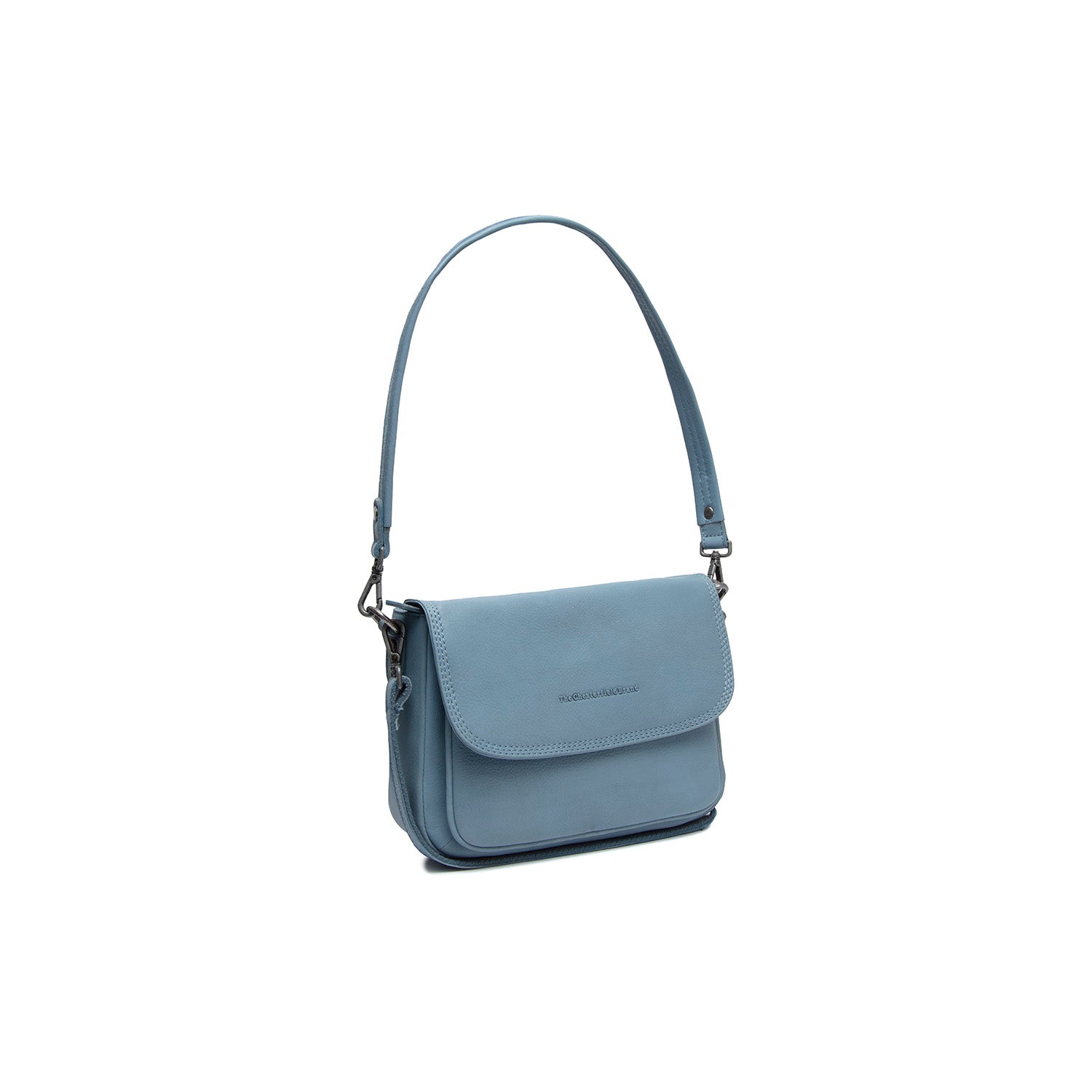 Leather Shoulder Bag Sky Blue Miloa