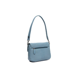 Leather Shoulder Bag Sky Blue Miloa