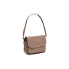 Leather Shoulder Bag Taupe Miloa