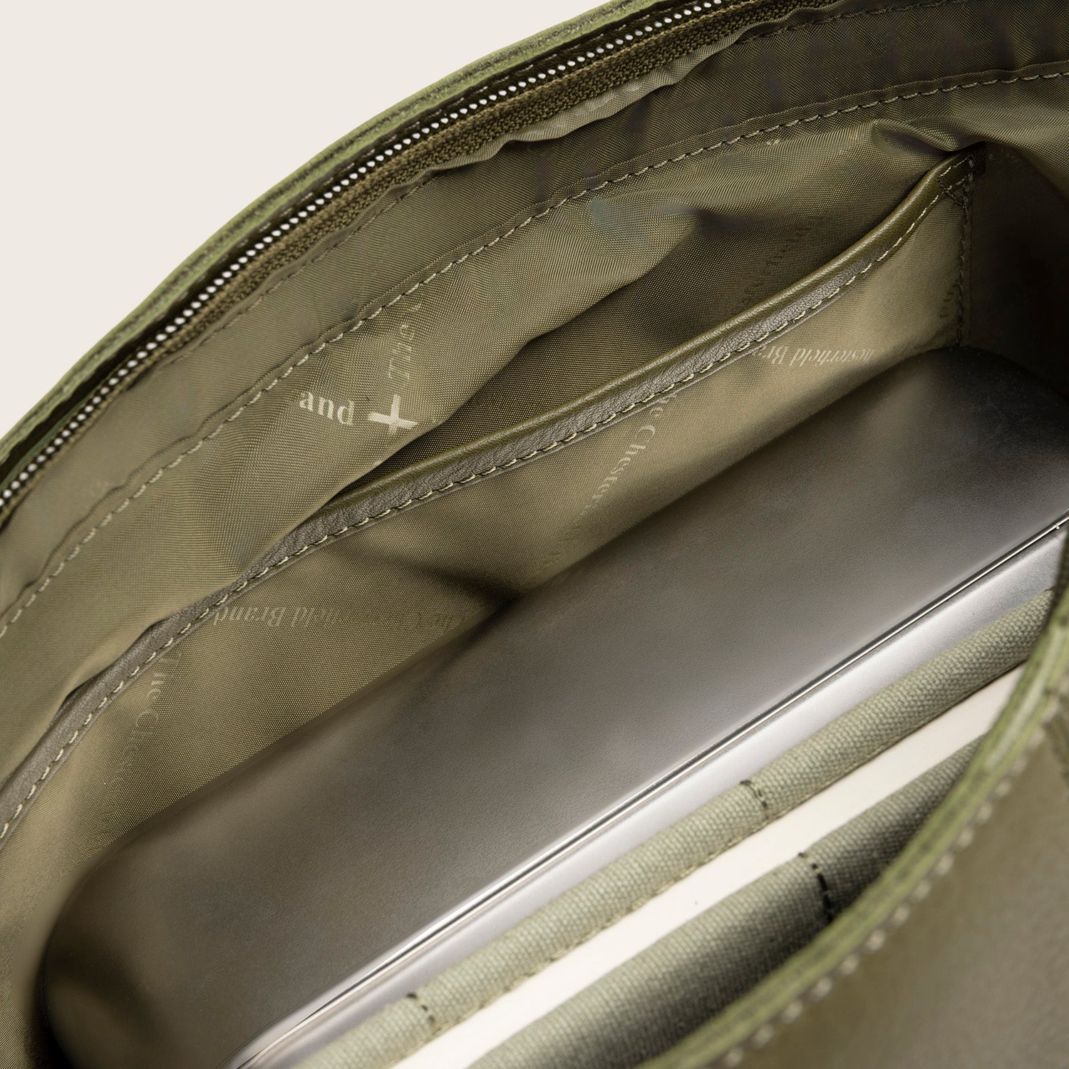 Sac Porté Épaule en Cuir Vert Olive Zarita