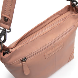 Leather Shoulder Bag Vintage Rose Zarita