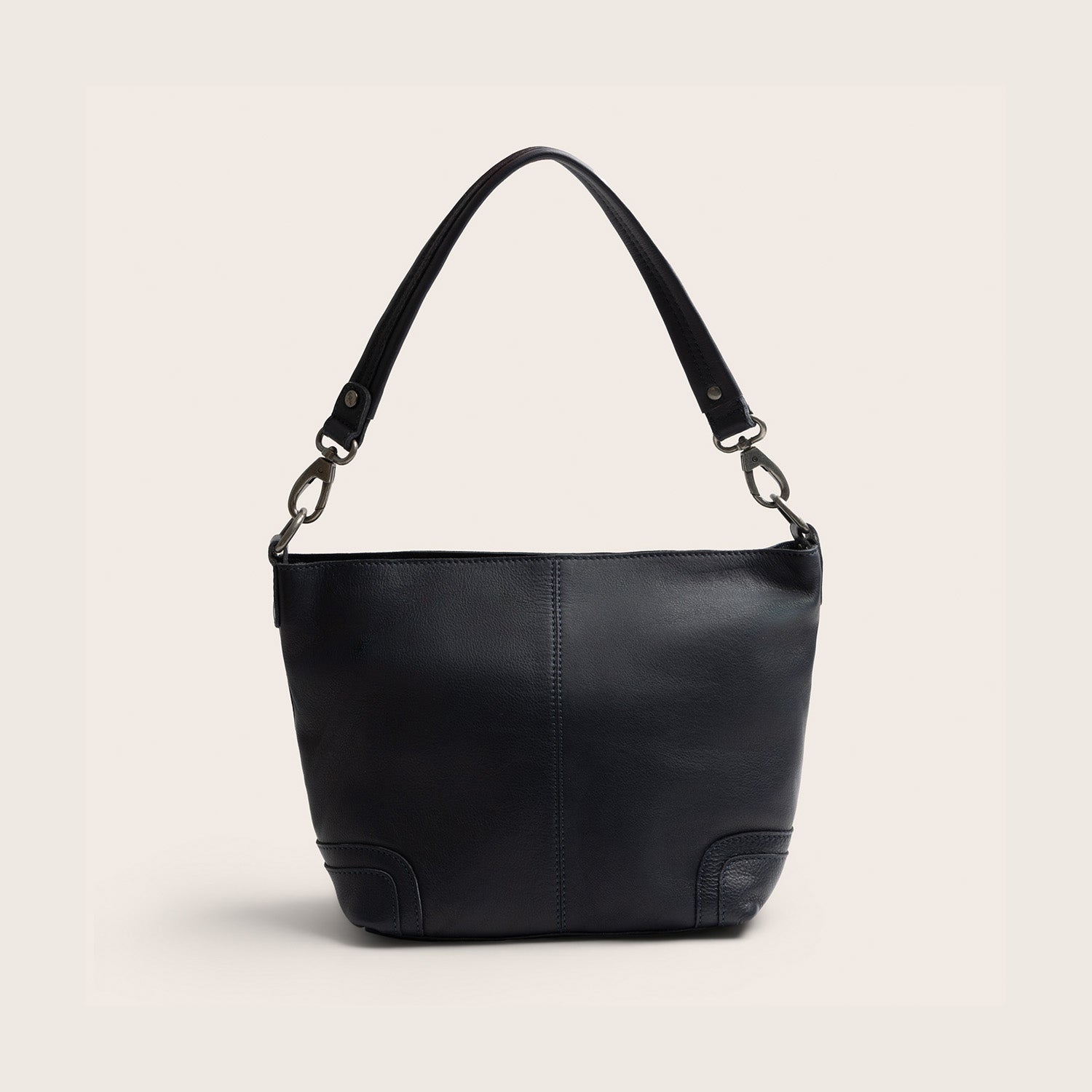 Sac Porté Épaule en Cuir Bleu Marine Zarita