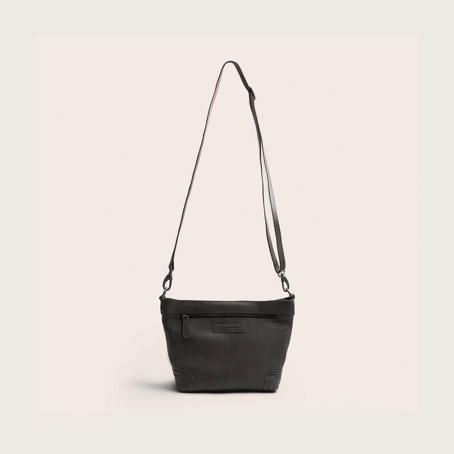 Leather Shoulder Bag Clay Grey Zarita