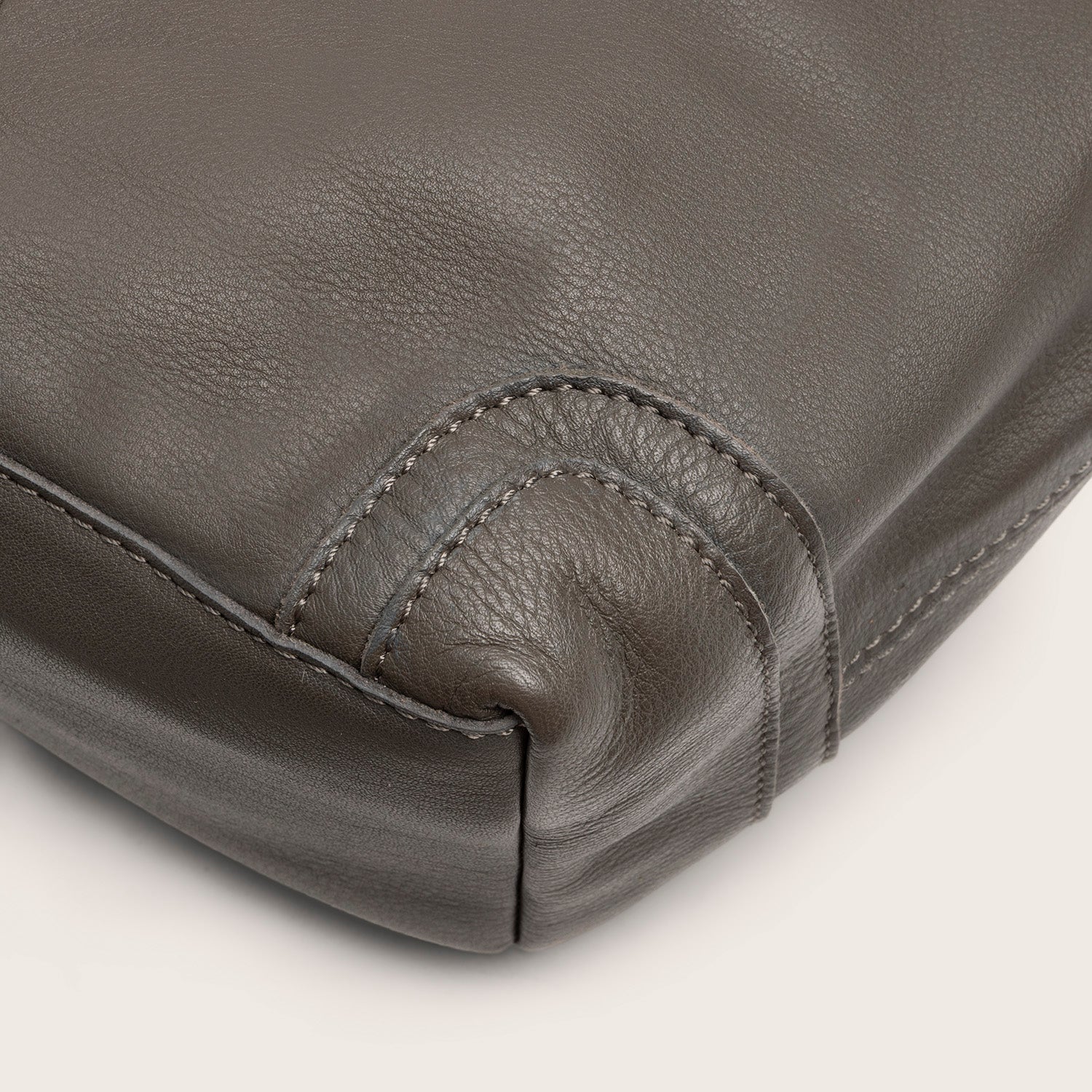 Leather Shoulder Bag Clay Grey Zarita