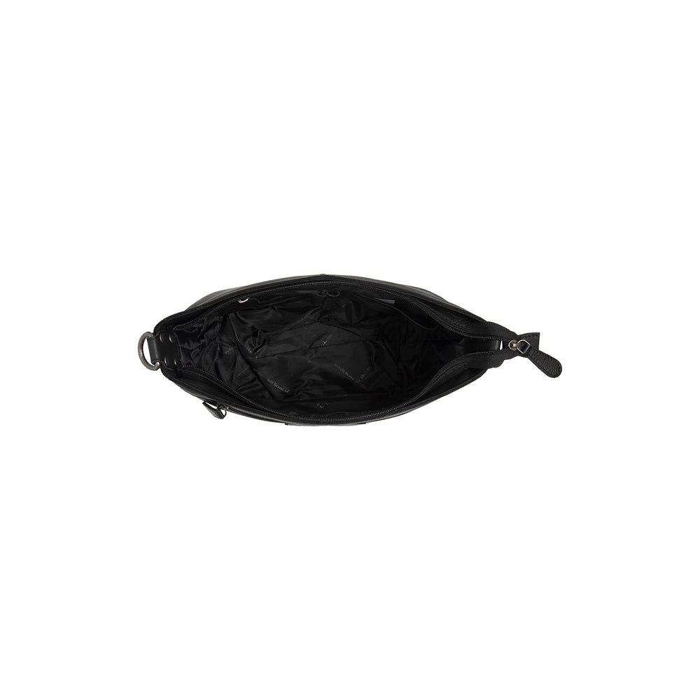 Leather Shoulder Bag Black Zarita