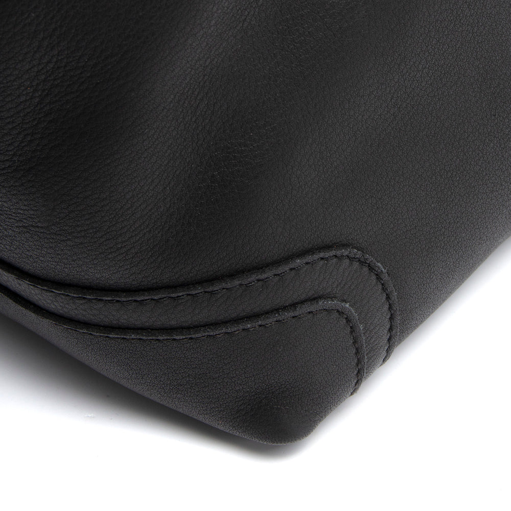 Leather Shoulder Bag Black Zarita