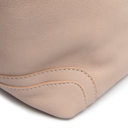 Leather Shoulder Bag Beige Zarita