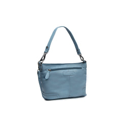 Leather Shoulder Bag Sky Blue Zarita