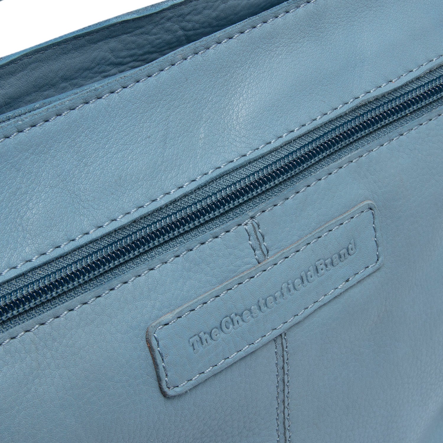 Leather Shoulder Bag Sky Blue Zarita