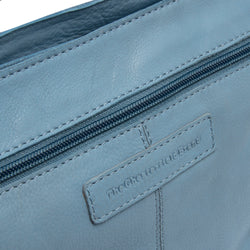 Leather Shoulder Bag Sky Blue Zarita