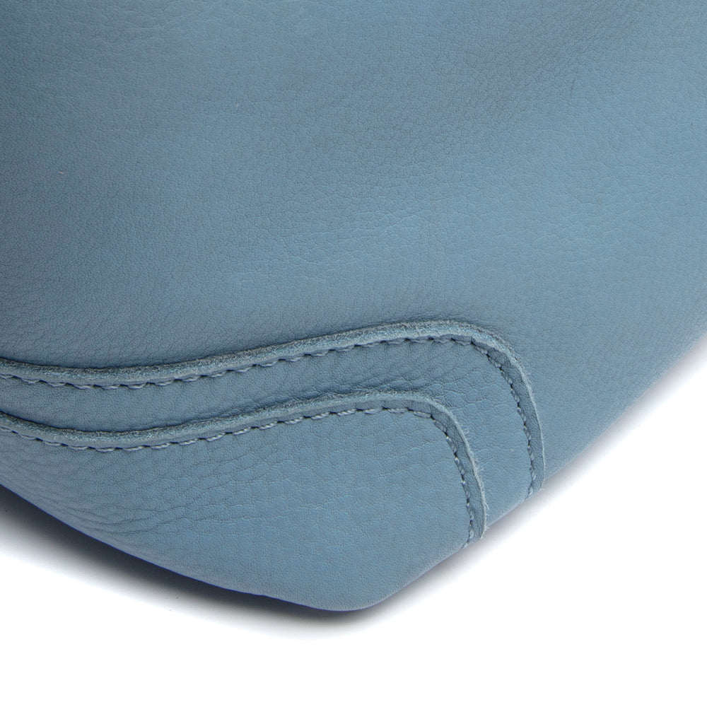Leather Shoulder Bag Sky Blue Zarita