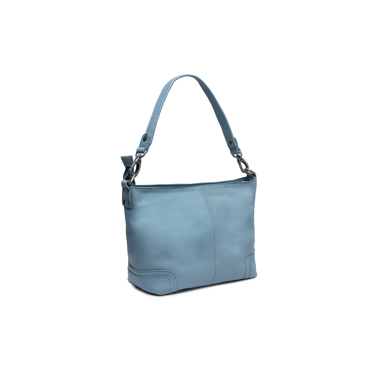 Leather Shoulder Bag Sky Blue Zarita