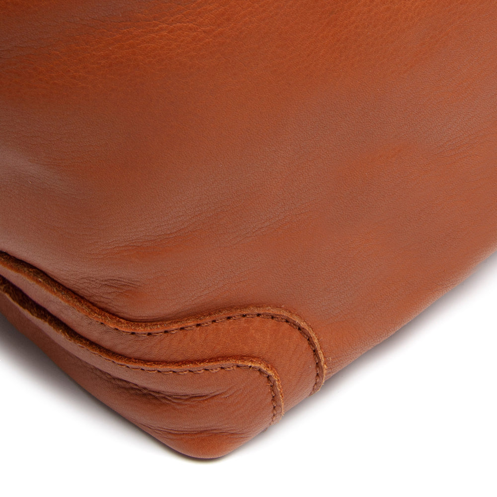 Leather Shoulder Bag Cognac Zarita