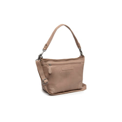 Leather Shoulder Bag Taupe Zarita