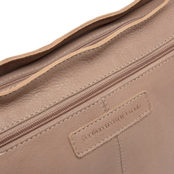 Leather Shoulder Bag Taupe Zarita