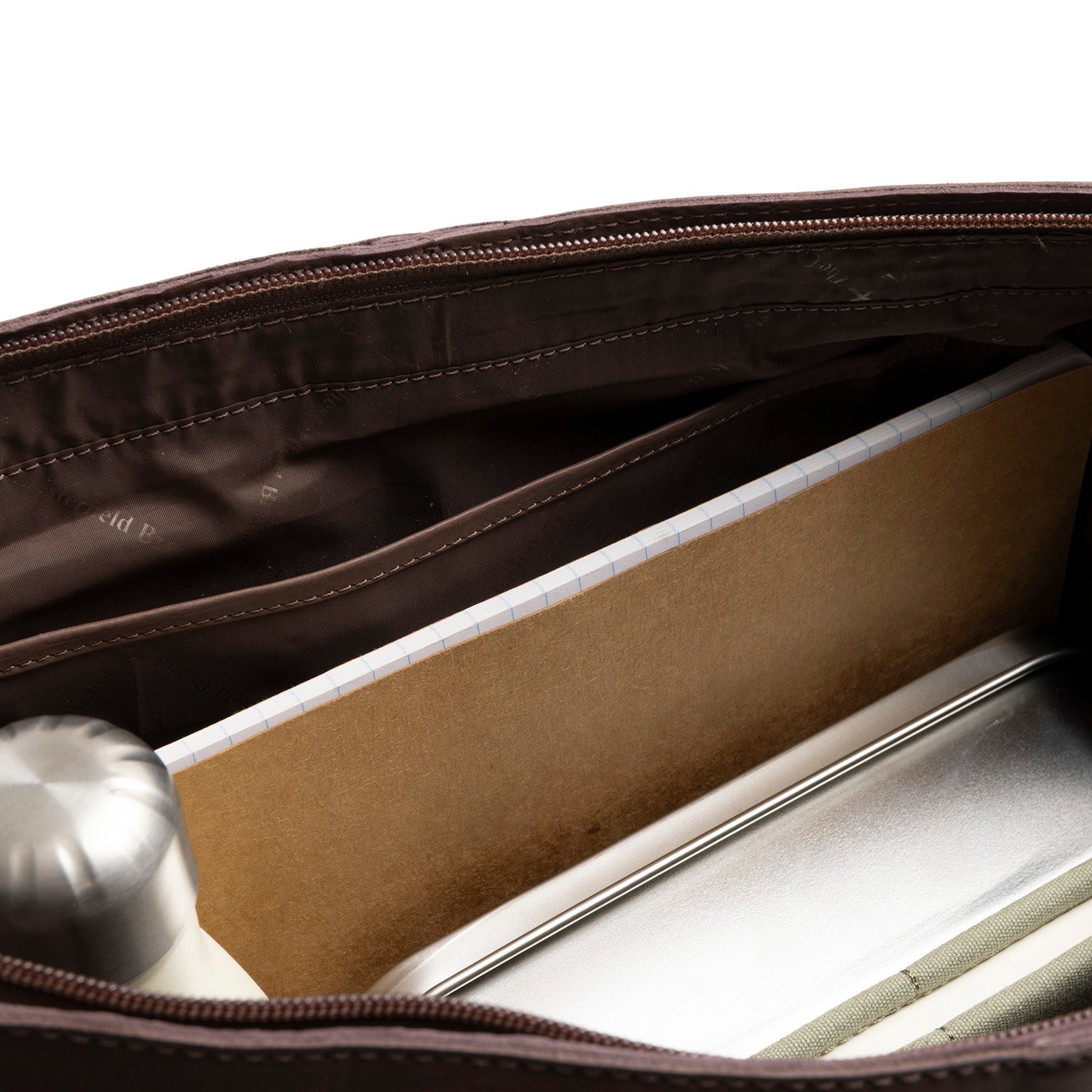 Leder Schultertasche Dunkles Taupe Astero