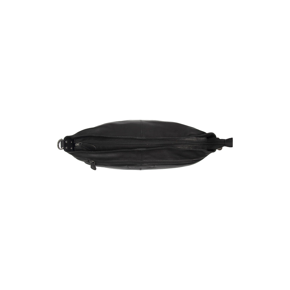 Leather Shoulder Bag Black Astero