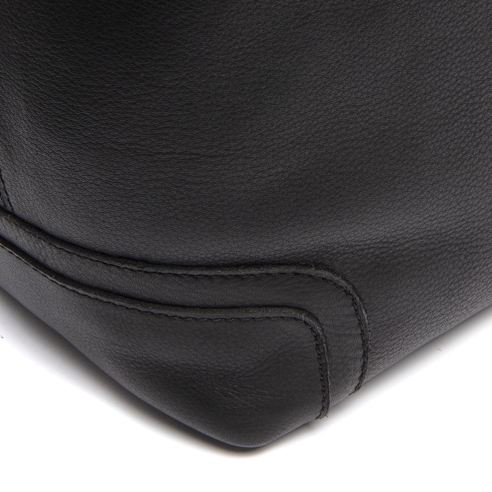 Leather Shoulder Bag Black Astero