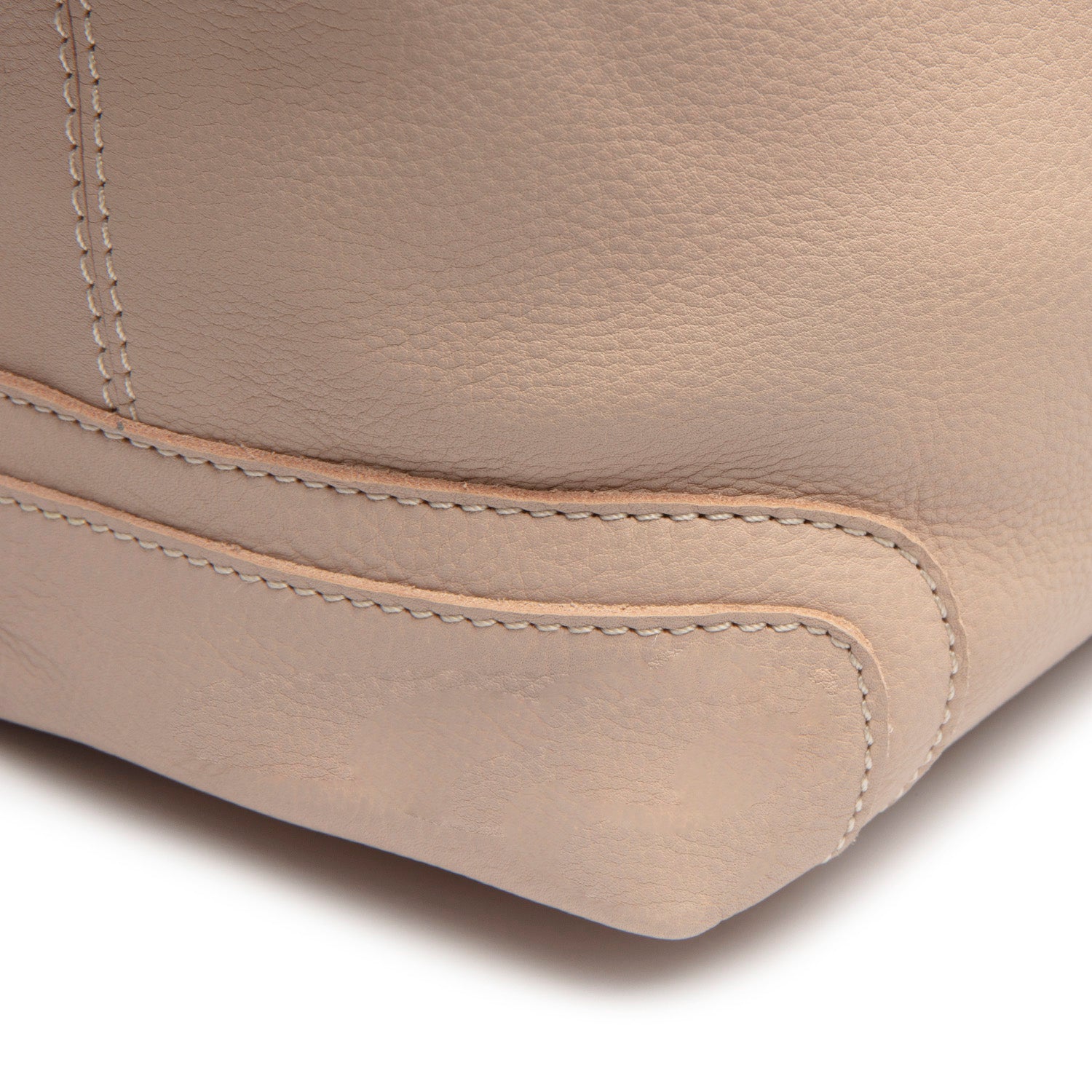 Leather Shoulder Bag Beige Astero