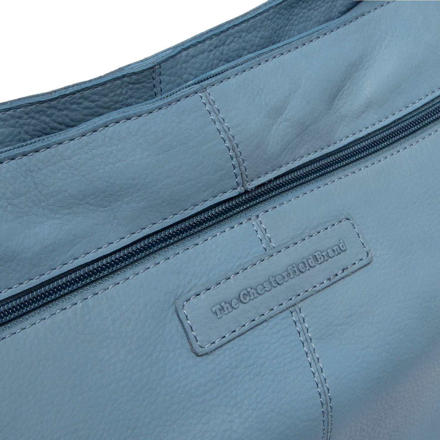 Leather Shoulder Bag Sky Blue Astero