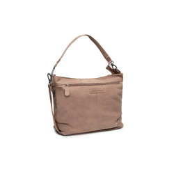 Leather Shoulder Bag Taupe Astero