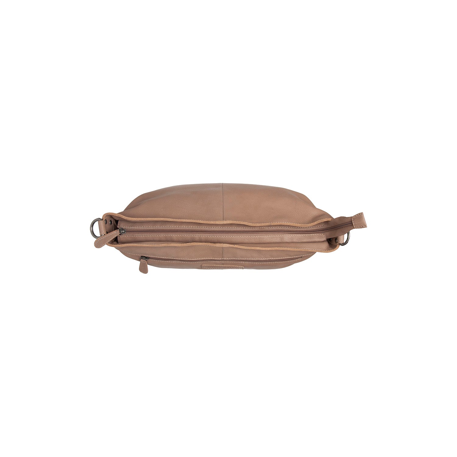 Leather Shoulder Bag Taupe Astero