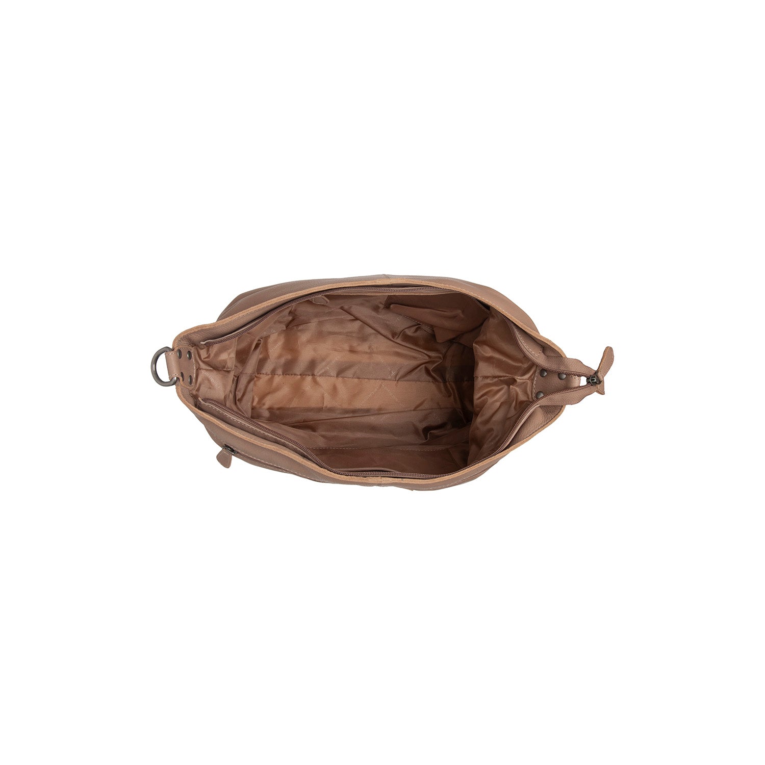 Leather Shoulder Bag Taupe Astero