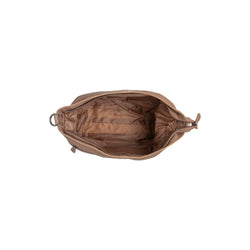 Leather Shoulder Bag Taupe Astero