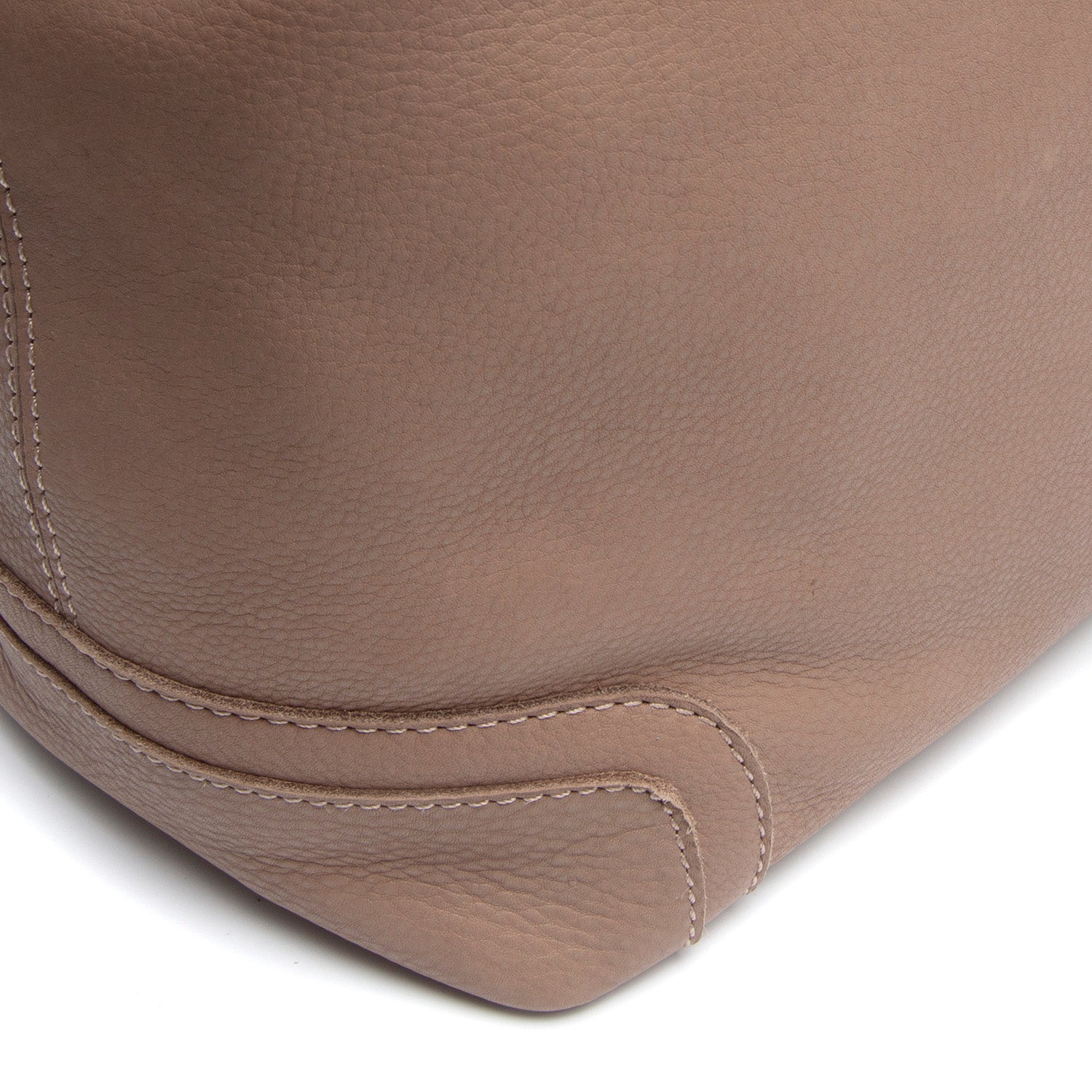 Leather Shoulder Bag Taupe Astero