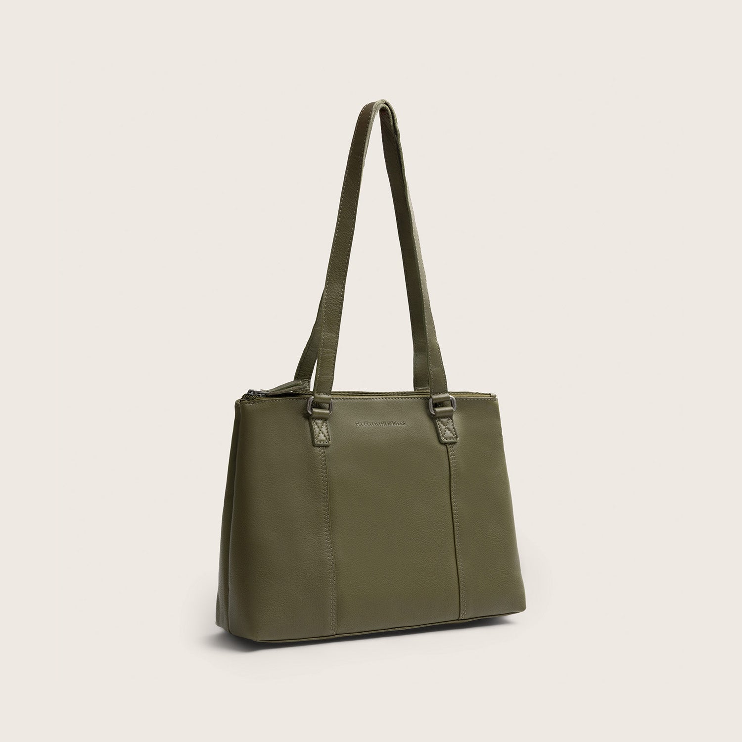 Sac Porté Épaule en Cuir Vert Olive Marvos