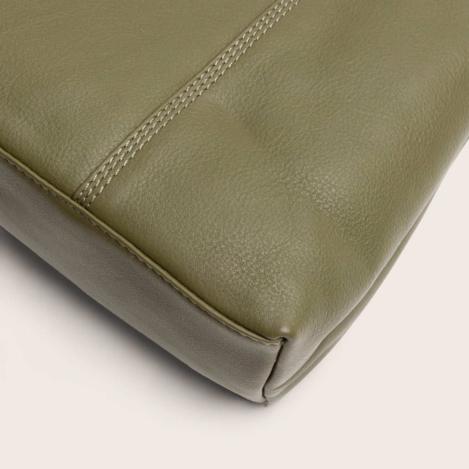 Sac Porté Épaule en Cuir Vert Olive Marvos