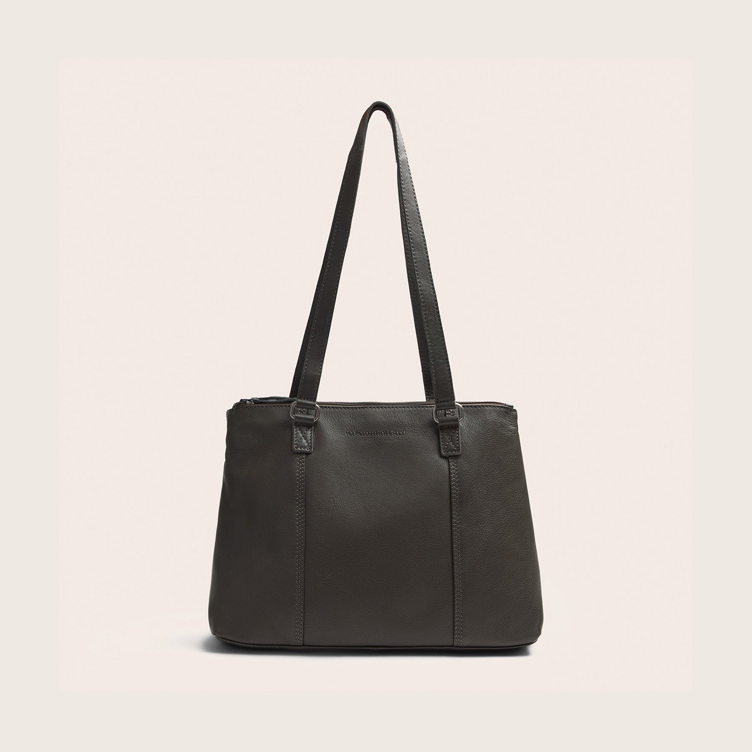 Leather Shoulder Bag Clay Grey Marvos