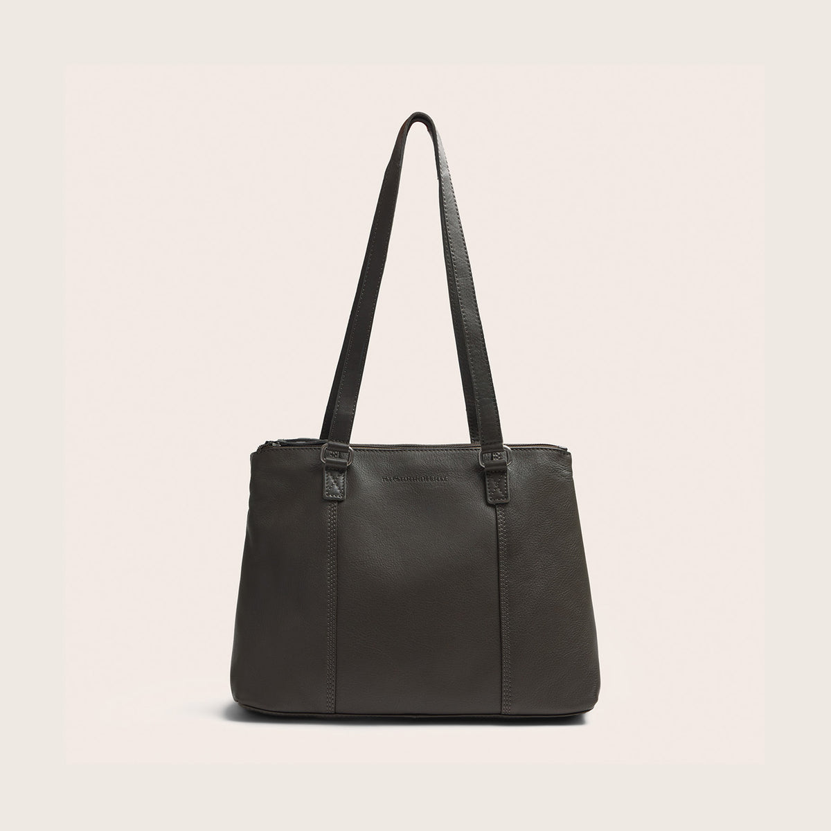 Leather Shoulder Bag Clay Grey Marvos
