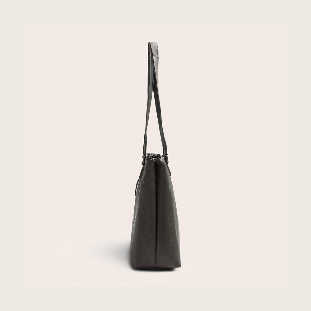 Leather Shoulder Bag Clay Grey Marvos