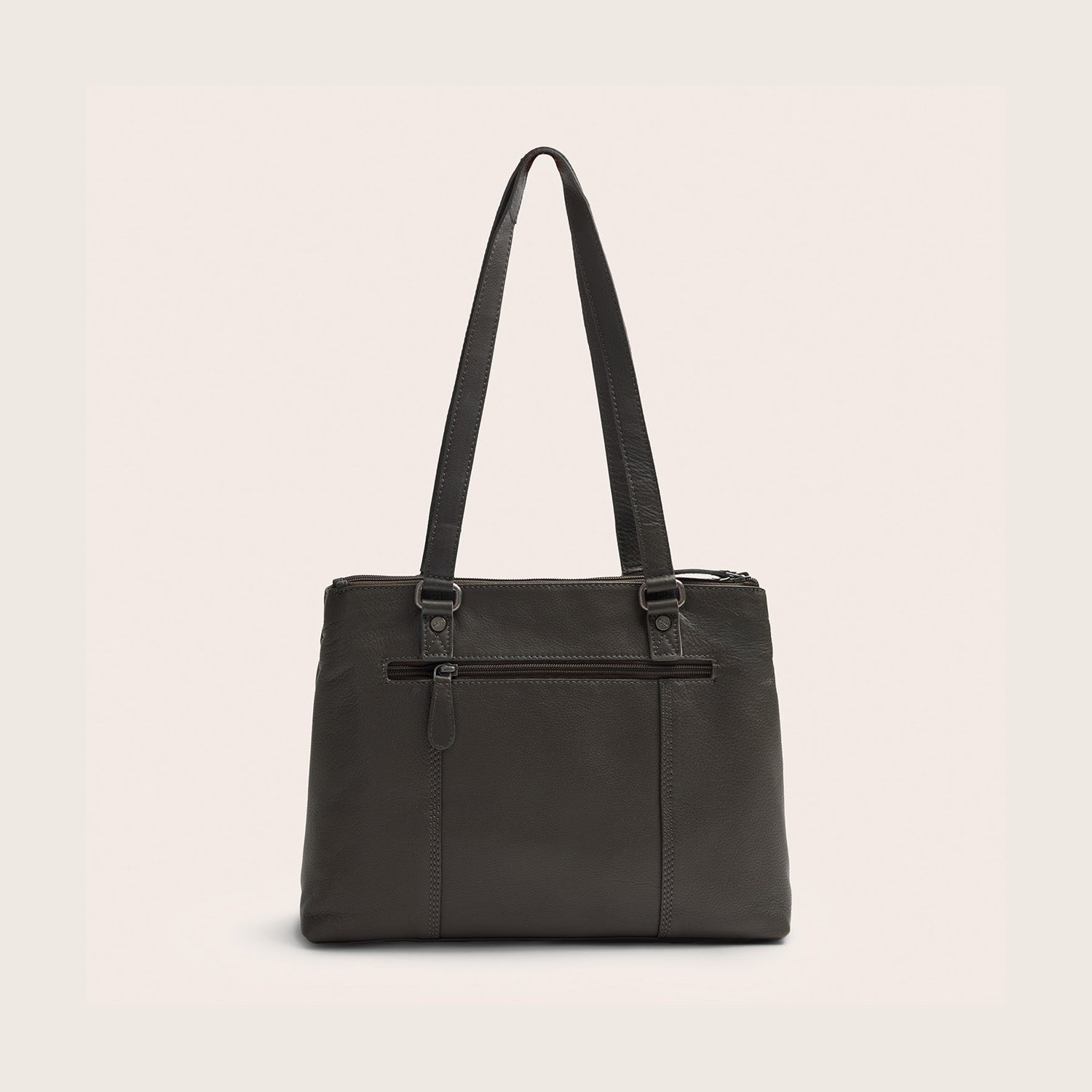 Leather Shoulder Bag Clay Grey Marvos