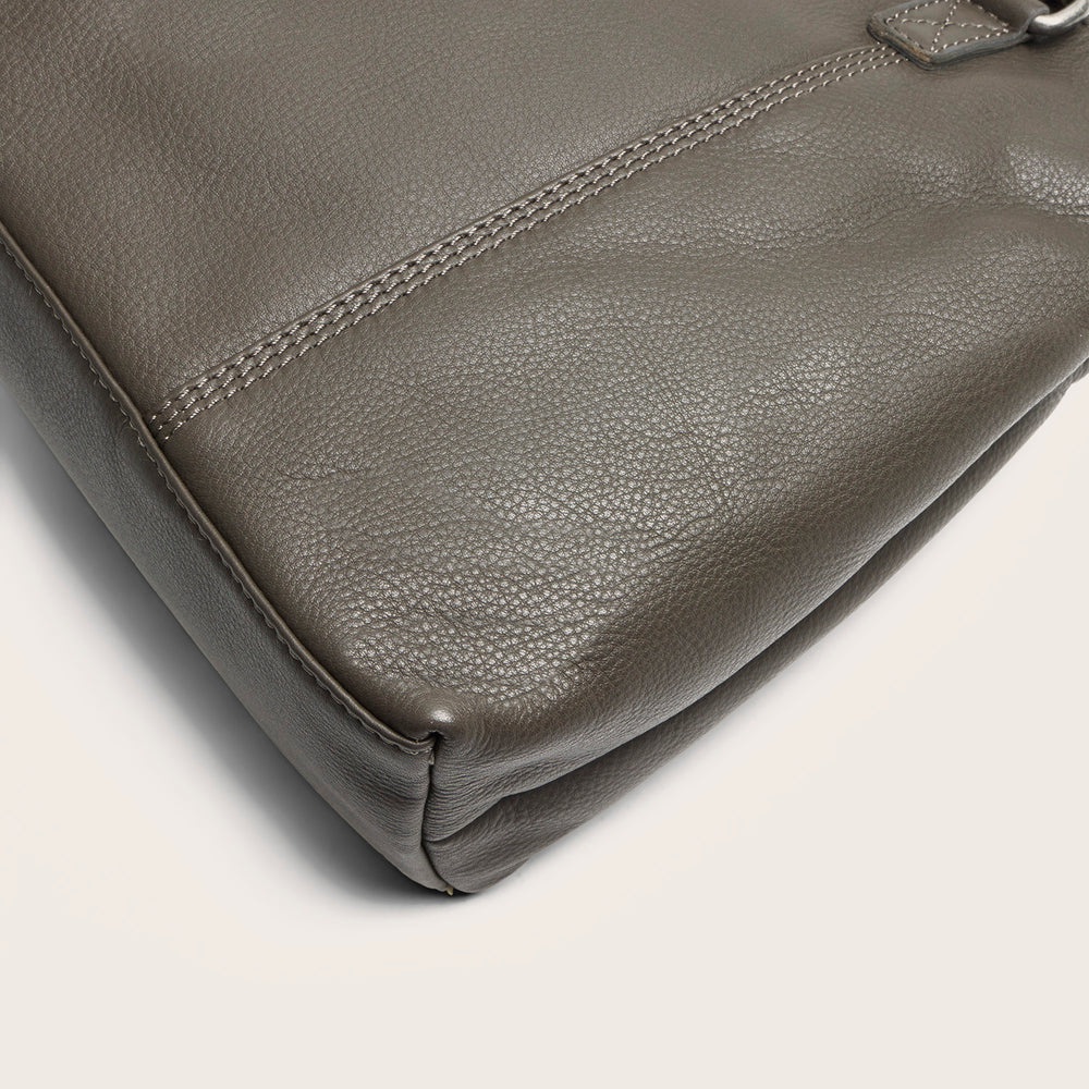 Leather Shoulder Bag Clay Grey Marvos