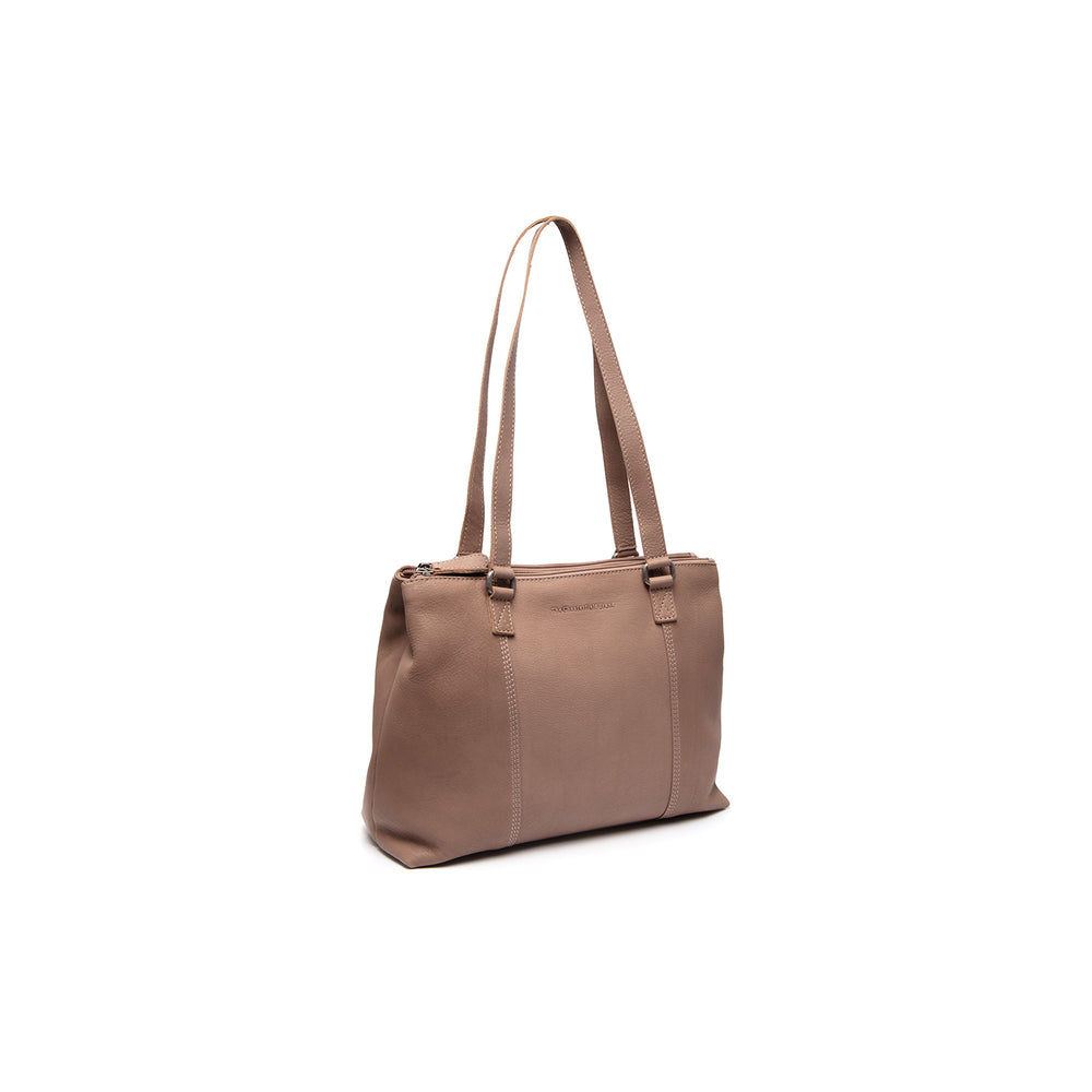 Leather Shoulder Bag Taupe Marvos