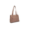 Leder Schultertasche Taupe Marvos