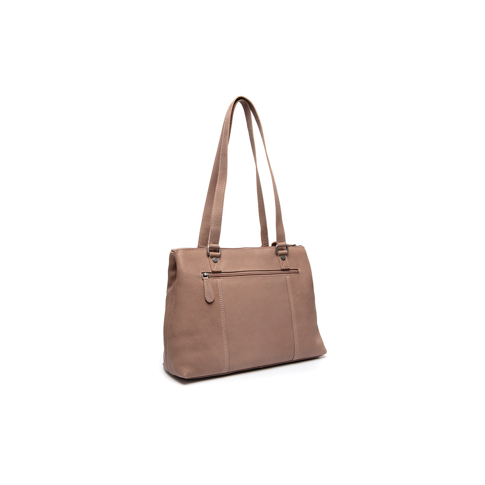 Leather Shoulder Bag Taupe Marvos