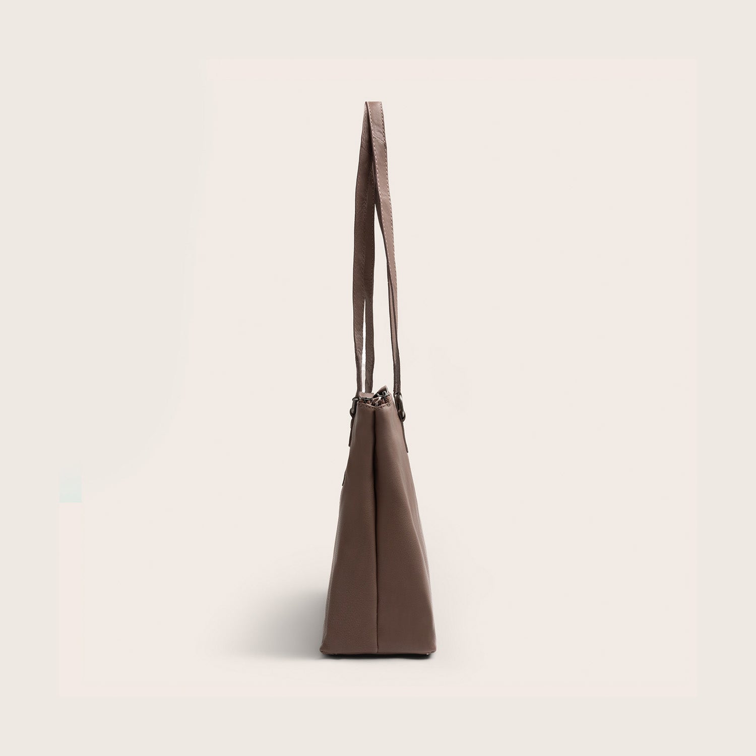 Leder Schultertasche Dunkles Taupe Marvos