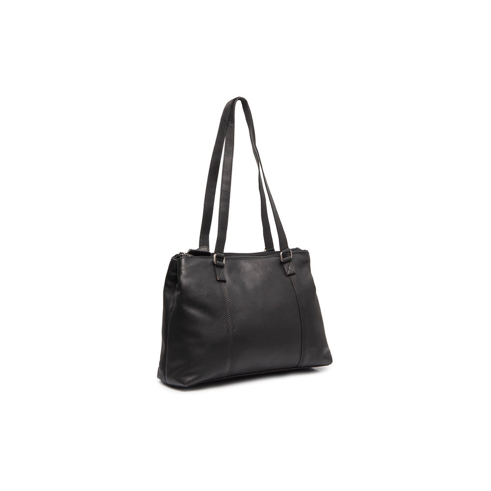 Leather Shoulder Bag Black Marvos