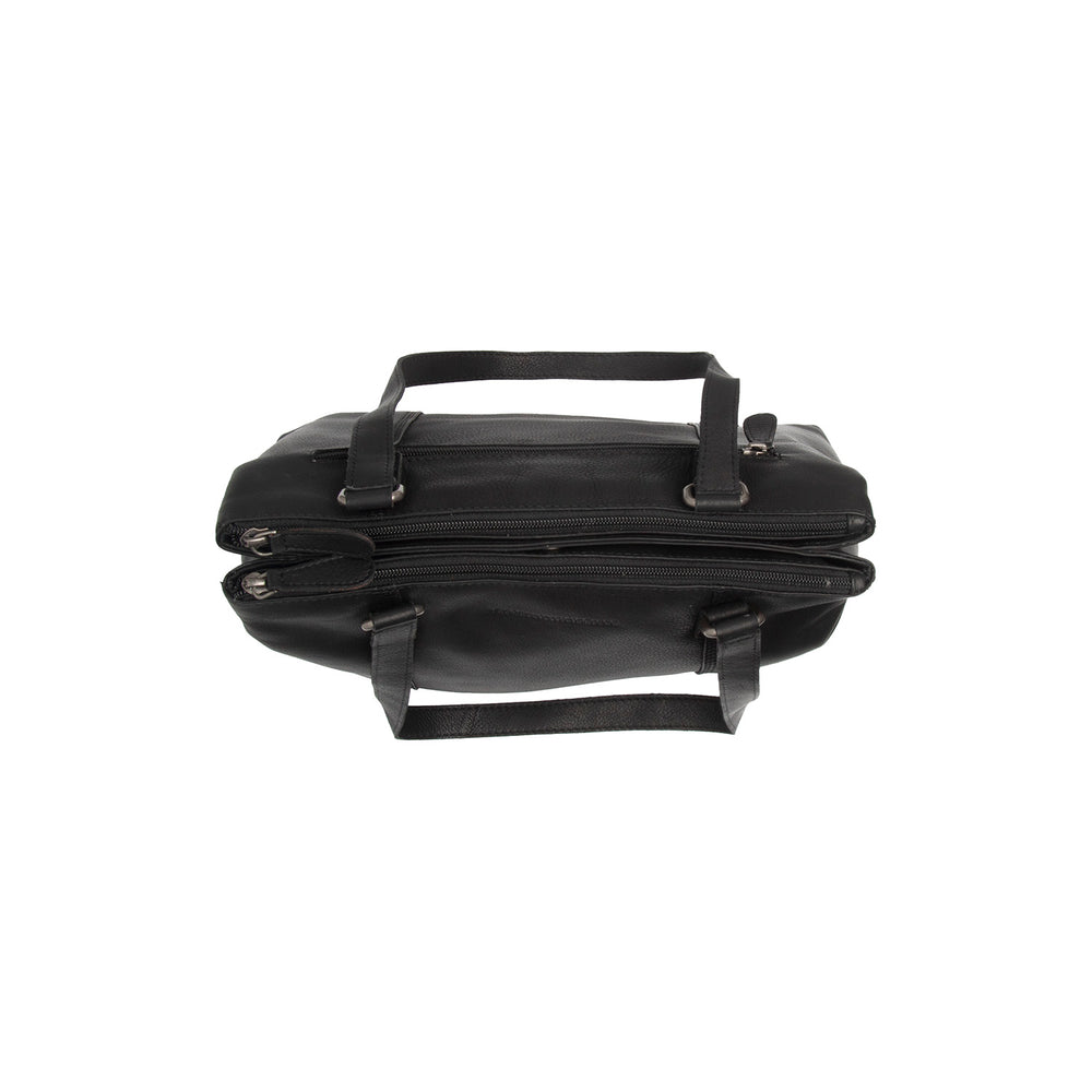 Leather Shoulder Bag Black Marvos