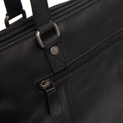 Leren Shoulder Bag Zwart Marvos