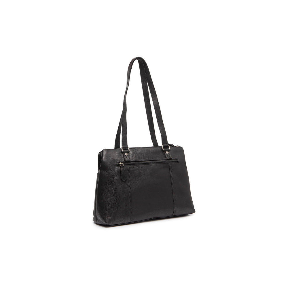 Leather Shoulder Bag Black Marvos