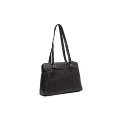 Leren Shoulder Bag Zwart Marvos