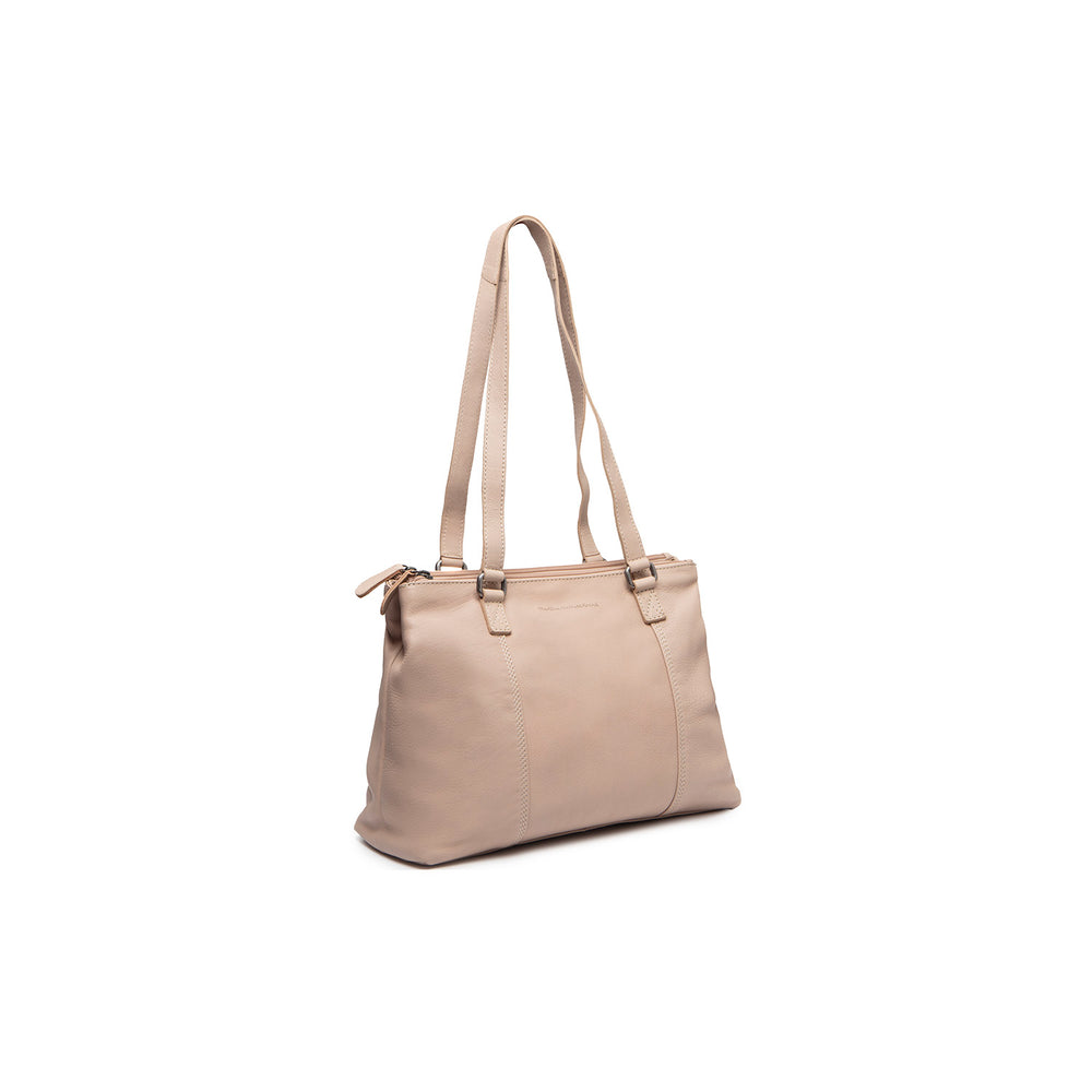 Leather Shoulder Bag Beige Marvos