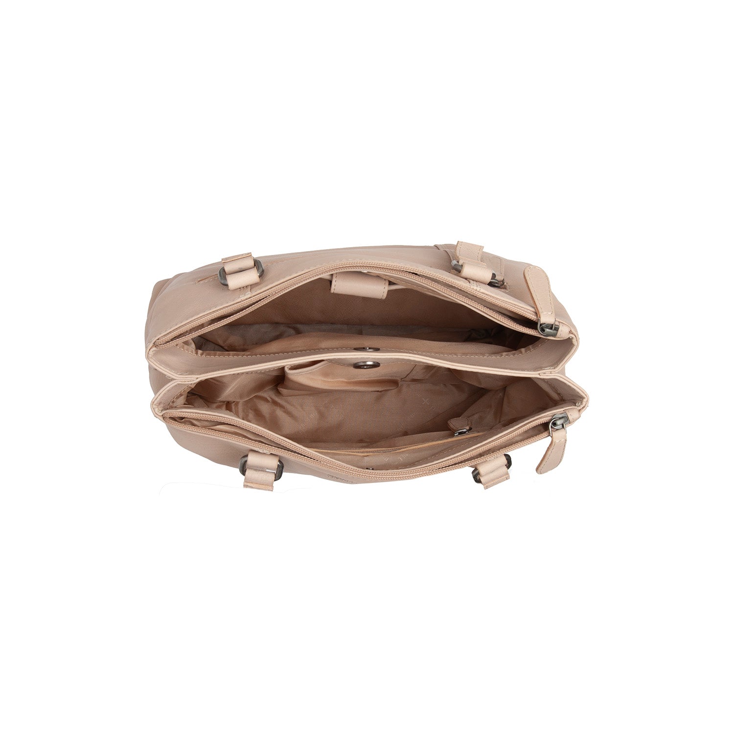 Leder Schultertasche Beige Marvos